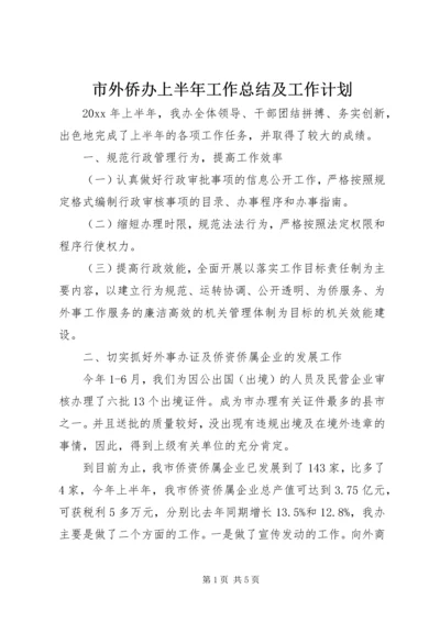 市外侨办上半年工作总结及工作计划.docx