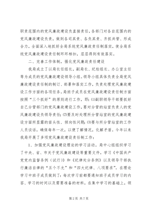 局关于落实党风廉政责任制的工作报告 (3).docx