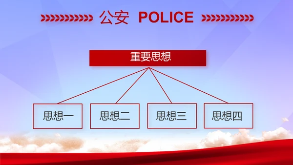 蓝色大气公安警察年终工作总结汇报PPT模板