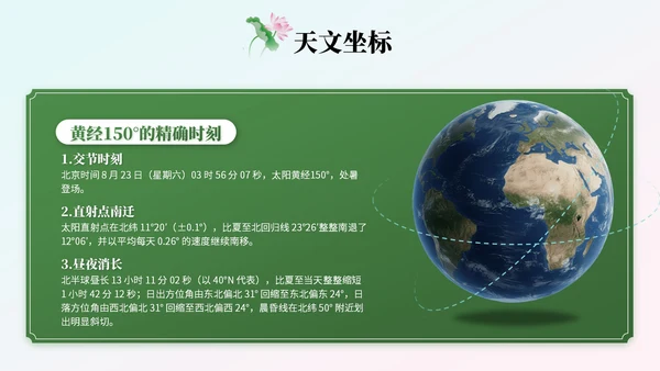 绿色中国风处暑节气知识讲座