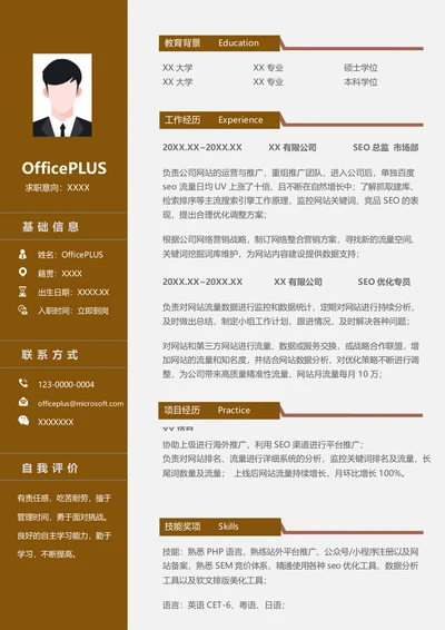 SEO总监简历范文
