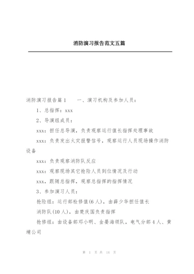 消防演习报告范文五篇.docx