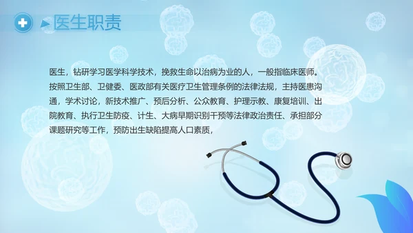 蓝色医疗医学细胞学工作总结PPT