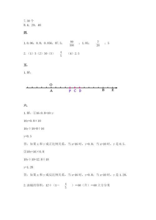 人教版小升初数学模拟试卷及答案【考点梳理】.docx