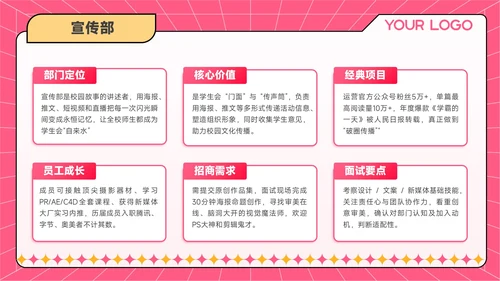 红黄色潮流风学生会招新宣讲会PPT模板