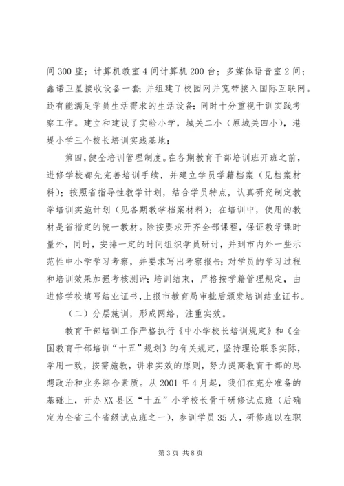 学校长培训工作自查报告.docx