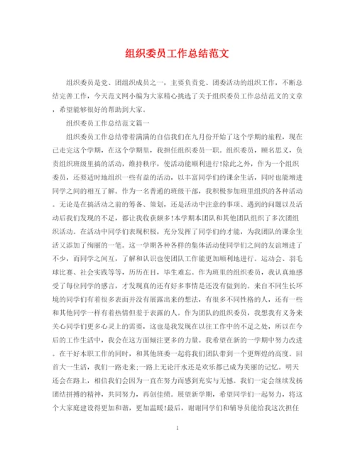 精编之组织委员工作总结范文.docx