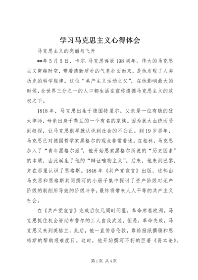 学习马克思主义心得体会 (2).docx