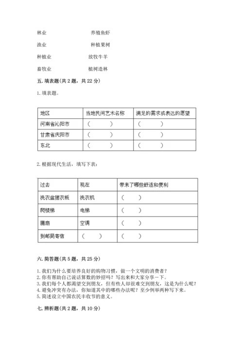 2023部编版四年级下册道德与法治期末测试卷带解析答案.docx