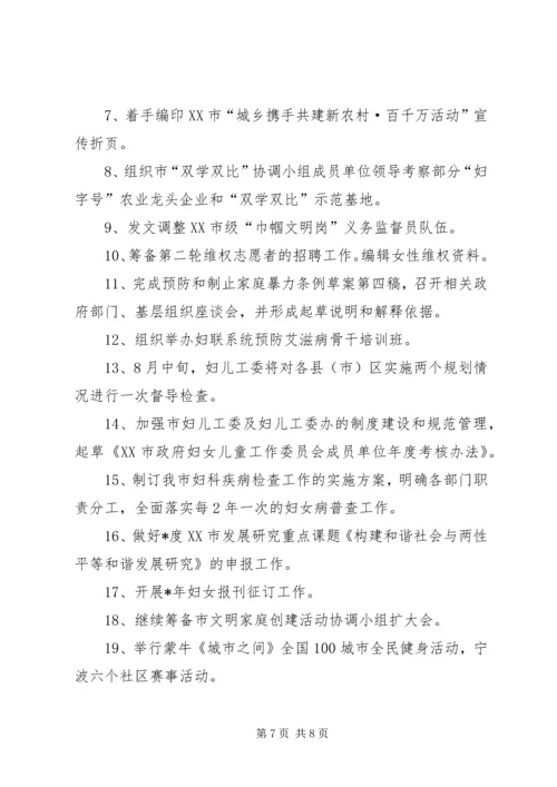 市妇联工作小结和计划.docx