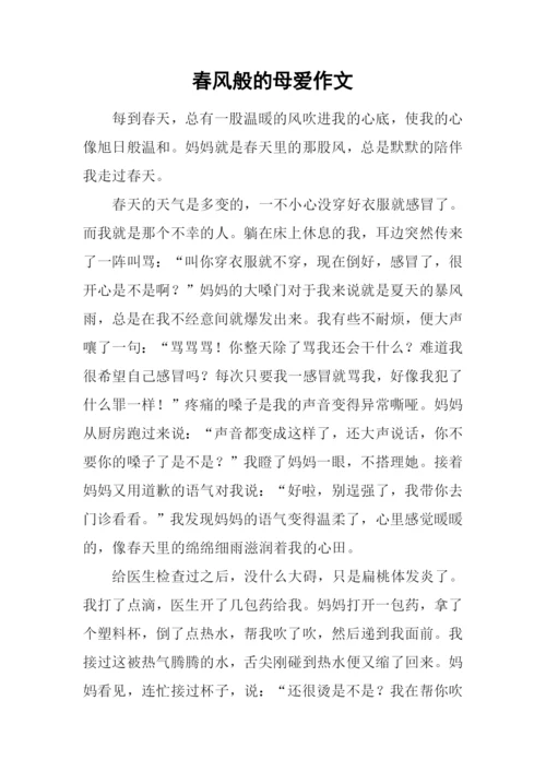 春风般的母爱作文.docx