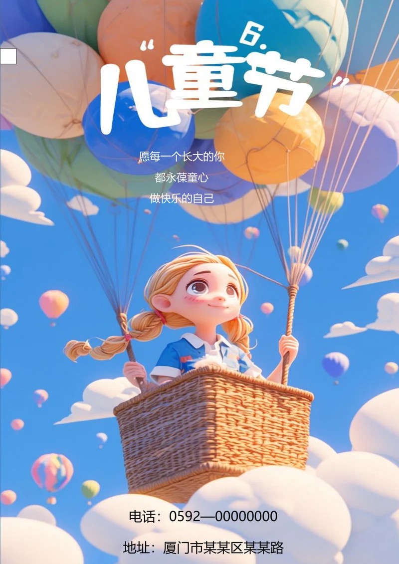 快乐六一节日海报