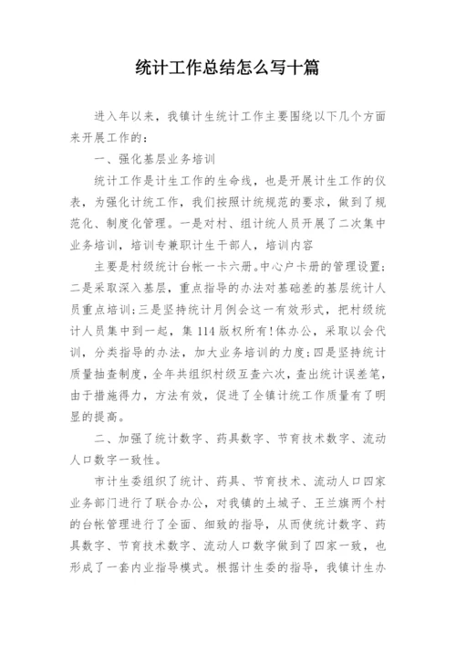 统计工作总结怎么写十篇.docx