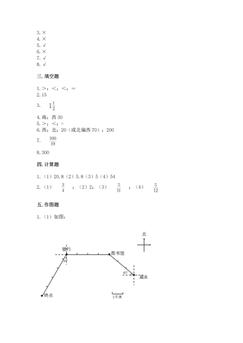 人教版数学六年级上册期中考试试卷含答案（培优a卷）.docx