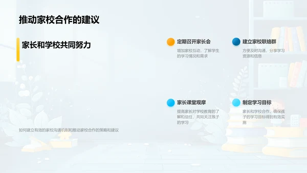 家校共育英语策略PPT模板