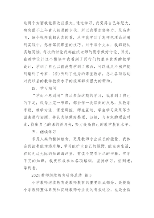 2024教师继续教育研修总结_1.docx