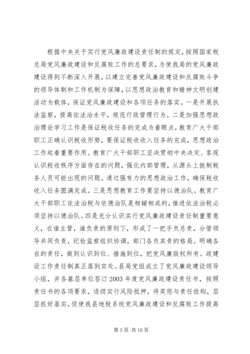 积石山县地方税务局关于党风廉政建设工作自查情况的报告 (2).docx