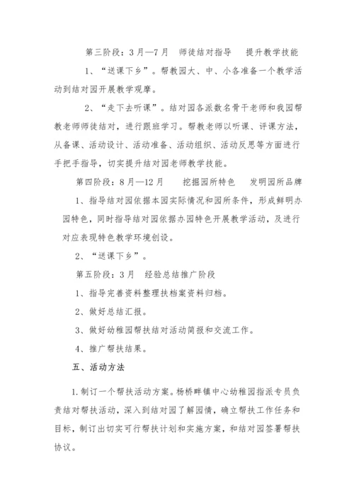 杨桥畔镇幼儿园结对帮扶活动实施专项方案.docx