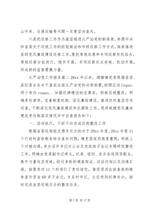 从严治党工作报告.docx