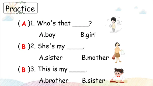 Unit 2  My family Part B Let's talk&Let's play 课件 