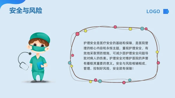 蓝色卡通围手术期安全管理PPT模板宣传PPT动态PPT