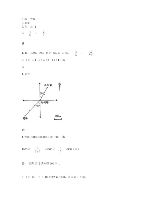 沪教版六年级数学下学期期末测试题含答案（精练）.docx