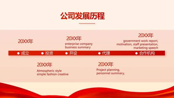 红色喜庆公司联欢晚会年会策划动态PPT模板