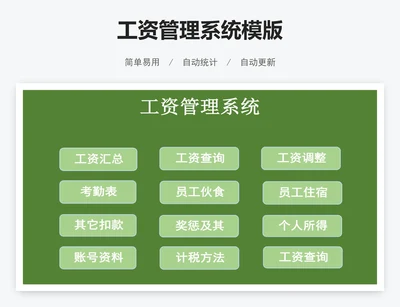 工资管理系统模版
