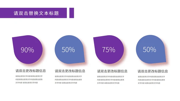 紫色清新简约风数据报告PPT模板