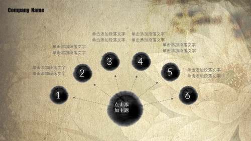 大气古典复古荷花水墨中国风PPT动态模板
