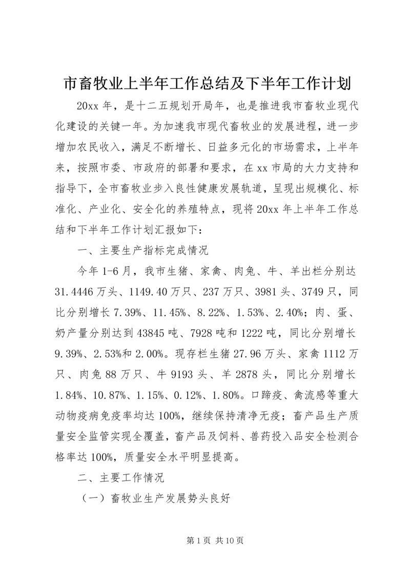 市畜牧业上半年工作总结及下半年工作计划 (5).docx