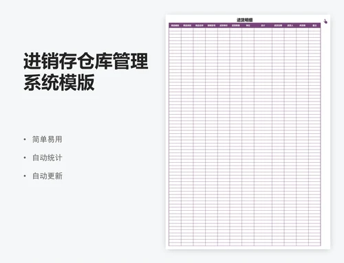 进销存仓库管理系统模版