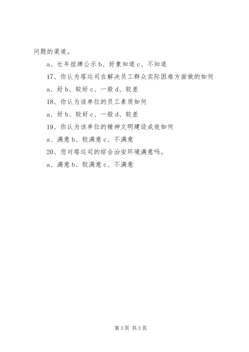 全国文明单位测评调查问卷.docx