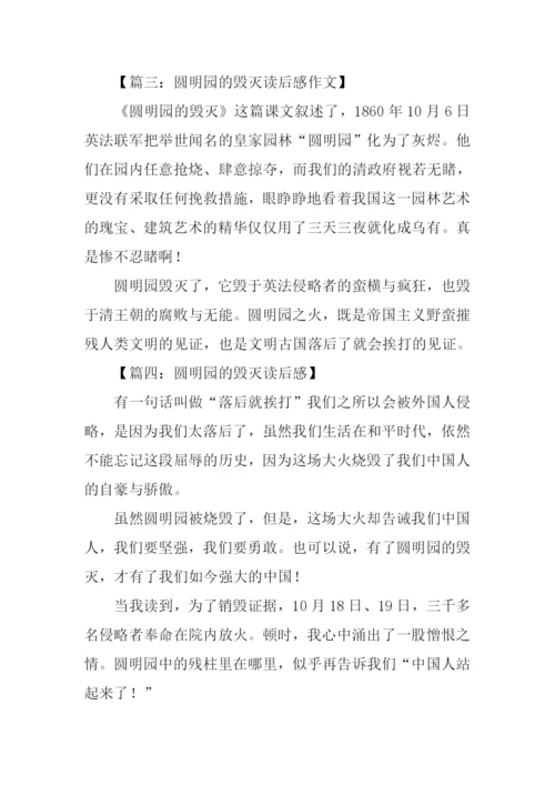 圆明园的毁灭读后感100字.docx