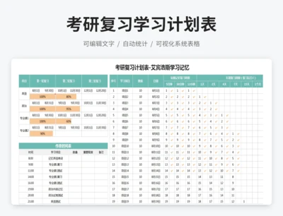 考研复习学习计划表