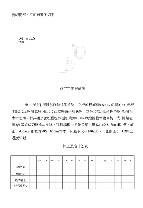 密垌泵站碗扣式脚手架施工方案