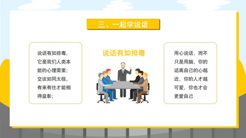 语言表达口才学会说话通用PPT模板