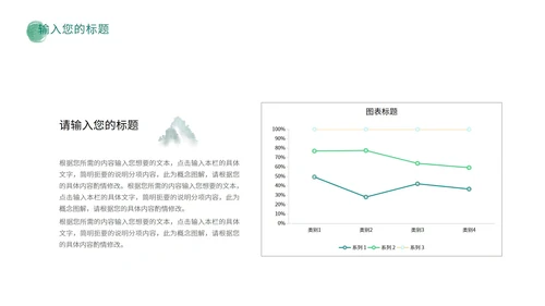 绿色中国风水彩总结汇报PPT模板