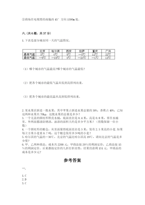 青岛版六年级数学下学期期末测试题及完整答案【典优】.docx