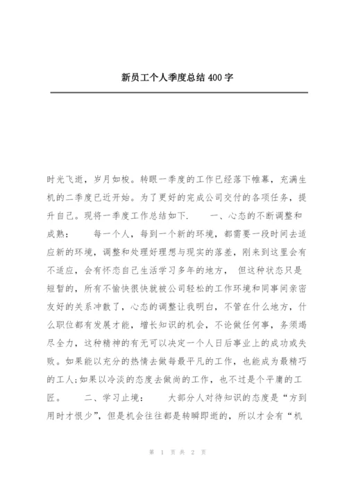 新员工个人季度总结400字.docx