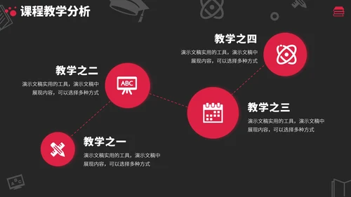 红黑色高端教育课件教学说课公开课微课比赛讲课大赛汇报述职PPT模板