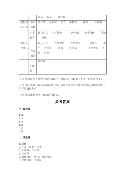 教科版科学六年级下册期末测试卷（满分必刷）.docx