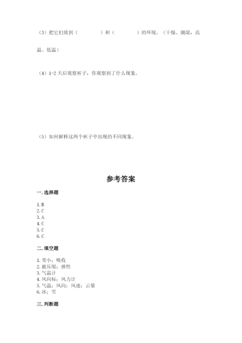 教科版三年级上册科学期末测试卷带答案（实用）.docx