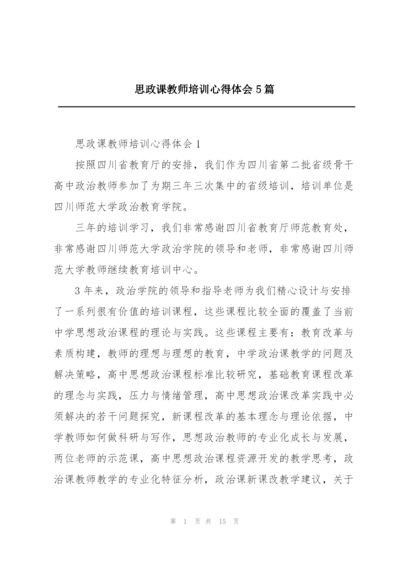 思政课教师培训心得体会5篇.docx