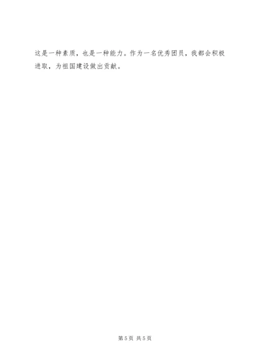 优秀团员在校自我鉴定范文.docx
