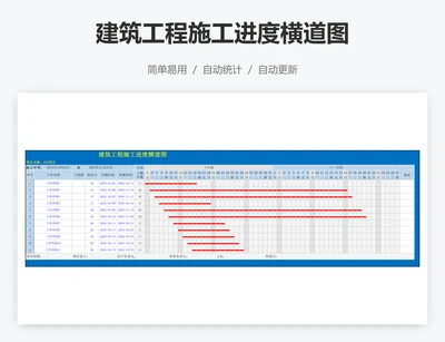 建筑工程施工进度横道图