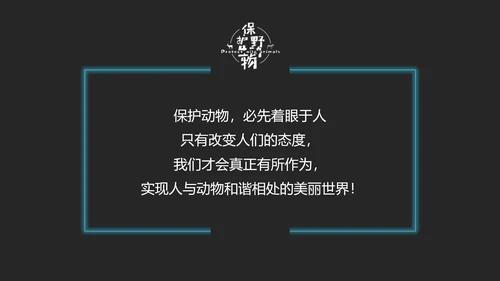 保护野生动物老虎PPT模板