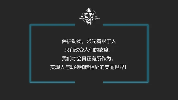 保护野生动物老虎PPT模板