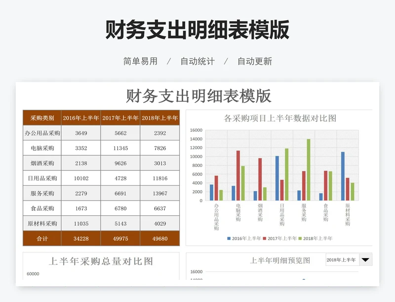 财务支出明细表模版