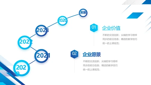 蓝色大气公司企业宣传简介介绍PPT模板